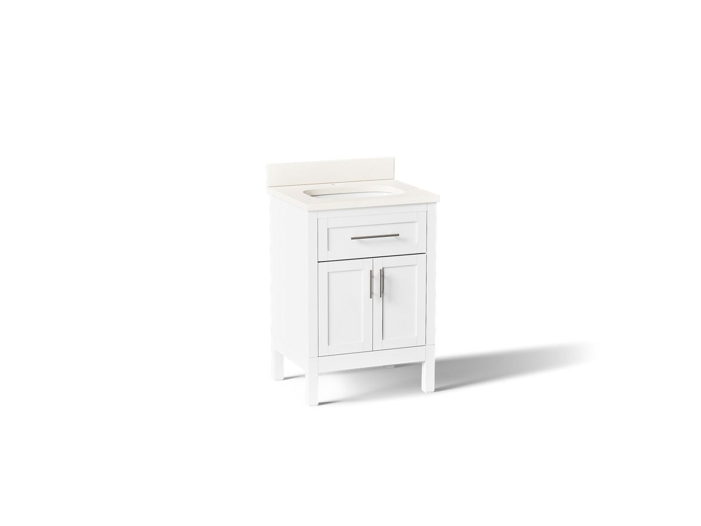 KOHLER K-39603-ASB Hadron 24" bathroom vanity cabinet with sink and quartz top