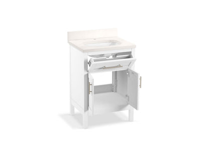 KOHLER K-39603-ASB Hadron 24" bathroom vanity cabinet with sink and quartz top