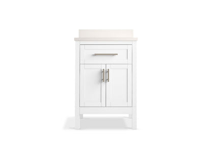 KOHLER K-39603-ASB Hadron 24" bathroom vanity cabinet with sink and quartz top