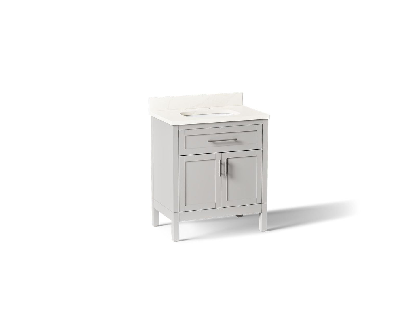 KOHLER K-39604-ASB Hadron 30" bathroom vanity cabinet with sink and quartz top