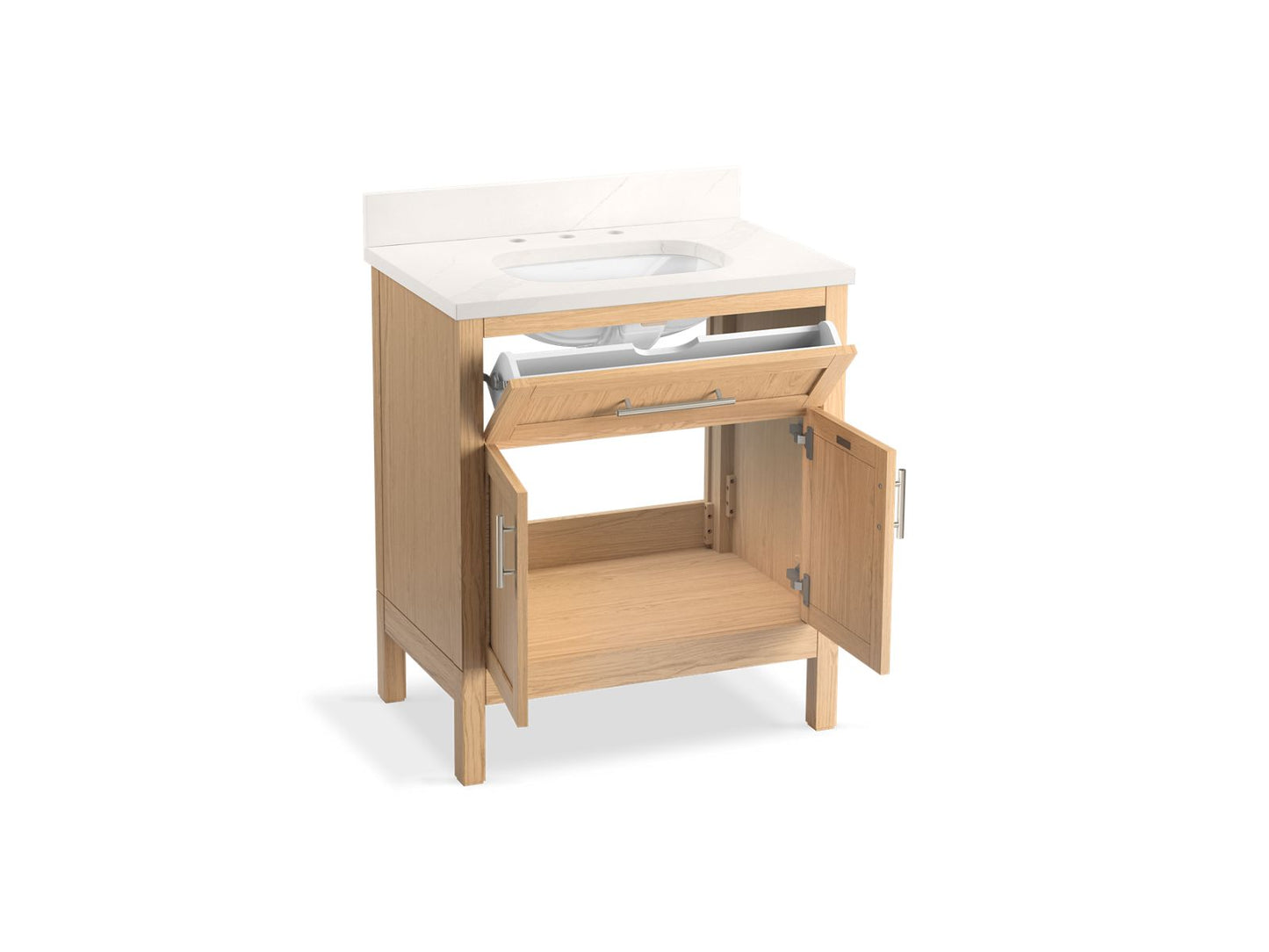 KOHLER K-39604-ASB Hadron 30" bathroom vanity cabinet with sink and quartz top