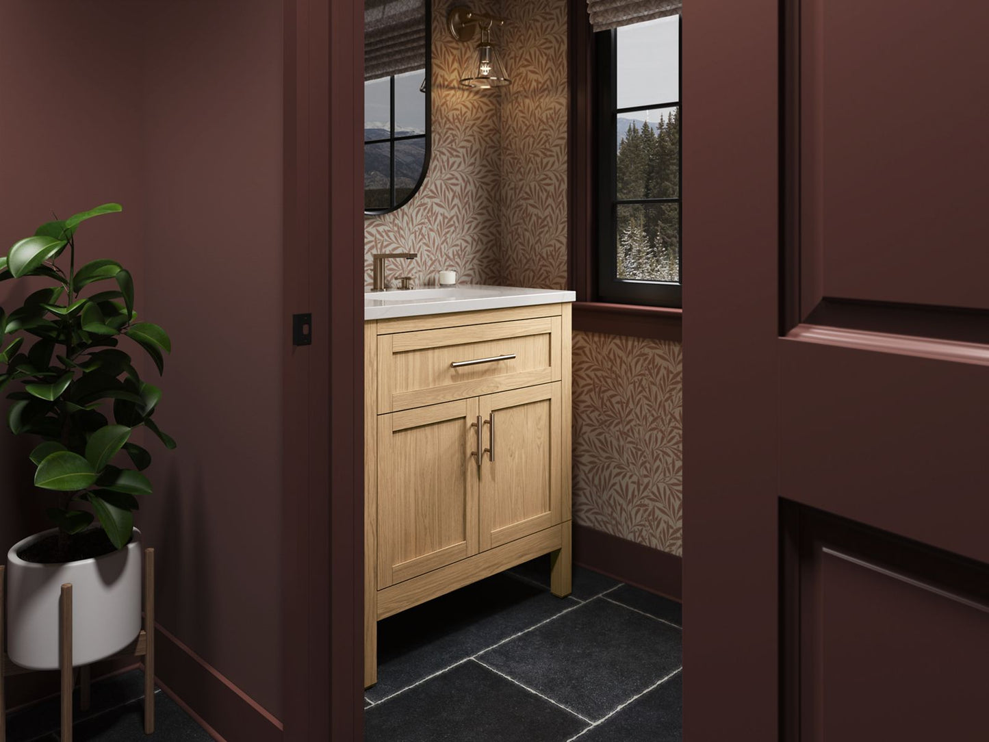 KOHLER K-39604-ASB Hadron 30" bathroom vanity cabinet with sink and quartz top