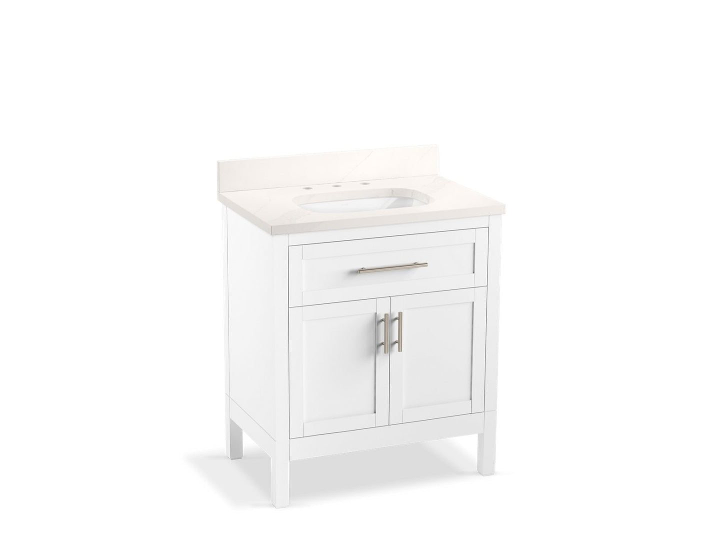 KOHLER K-39604-ASB Hadron 30" bathroom vanity cabinet with sink and quartz top