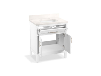 KOHLER K-39604-ASB Hadron 30" bathroom vanity cabinet with sink and quartz top