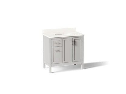 KOHLER K-39605-ASB Hadron 36" bathroom vanity cabinet with sink and quartz top