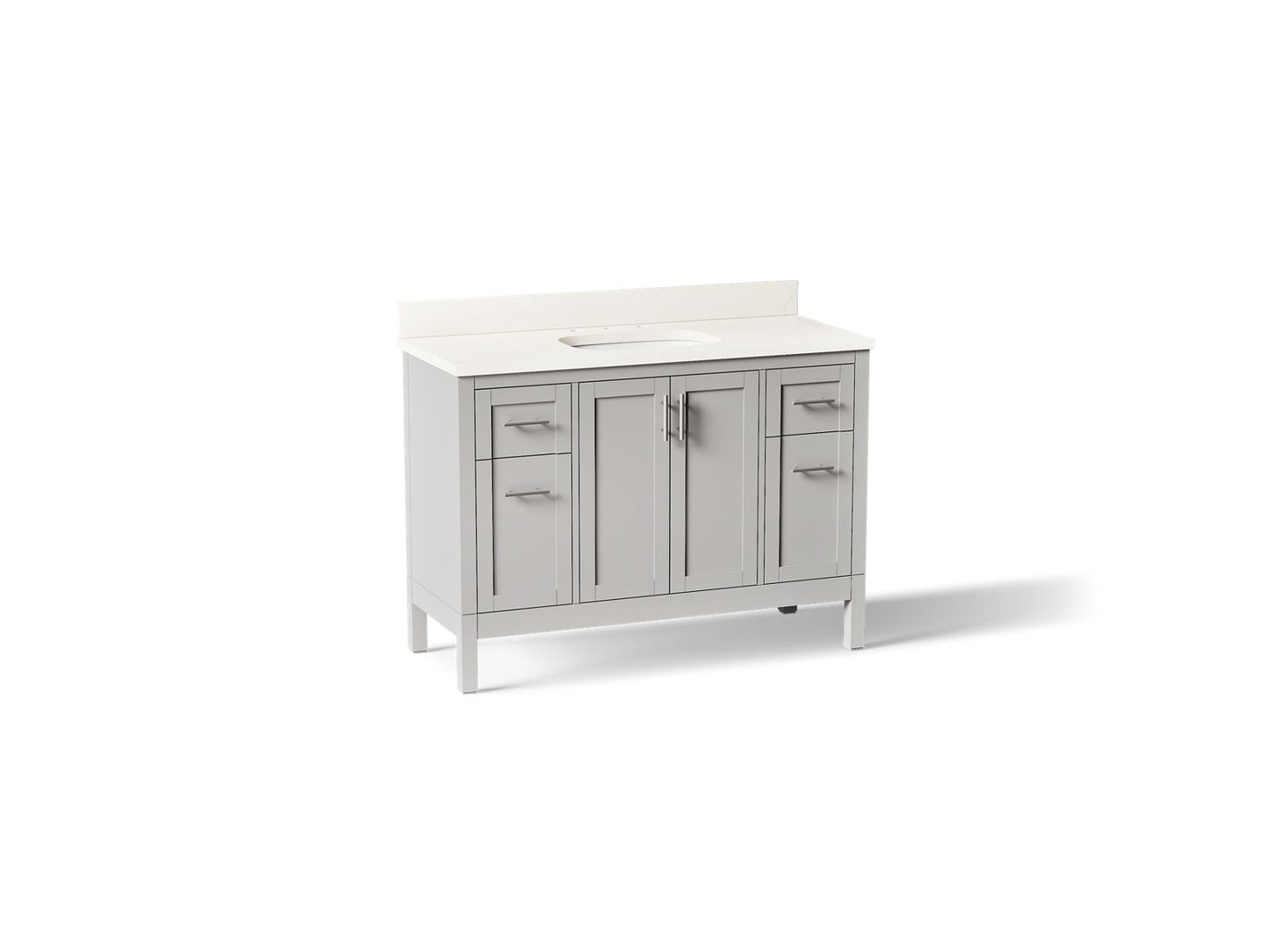 KOHLER K-39606-ASB Hadron 48" bathroom vanity cabinet with sink and quartz top