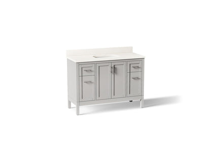 KOHLER K-39606-ASB Hadron 48" bathroom vanity cabinet with sink and quartz top