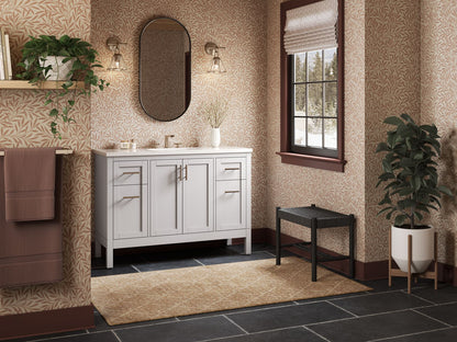 KOHLER K-39606-ASB Hadron 48" bathroom vanity cabinet with sink and quartz top