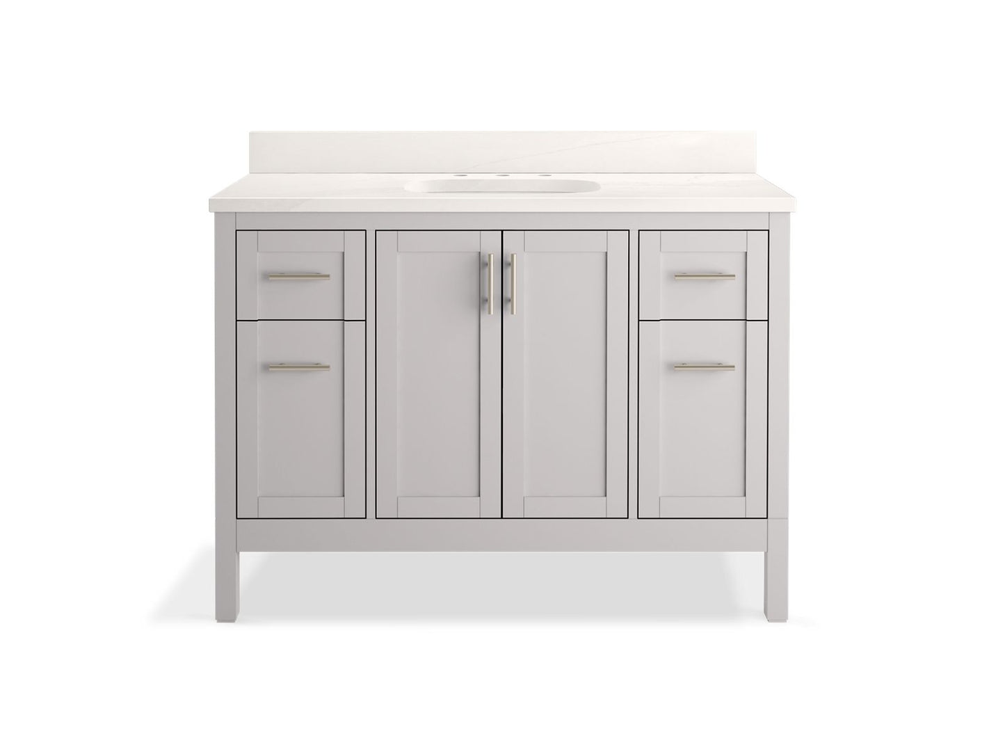 KOHLER K-39606-ASB Hadron 48" bathroom vanity cabinet with sink and quartz top