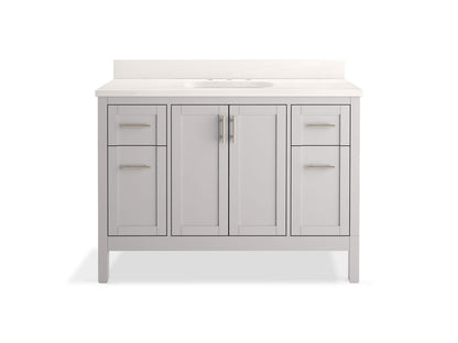 KOHLER K-39606-ASB Hadron 48" bathroom vanity cabinet with sink and quartz top