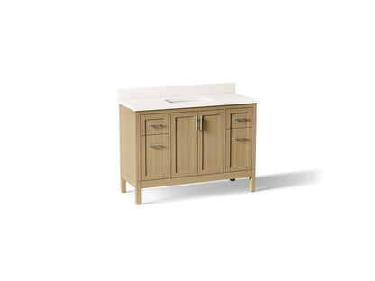 KOHLER K-39606-ASB Hadron 48" bathroom vanity cabinet with sink and quartz top