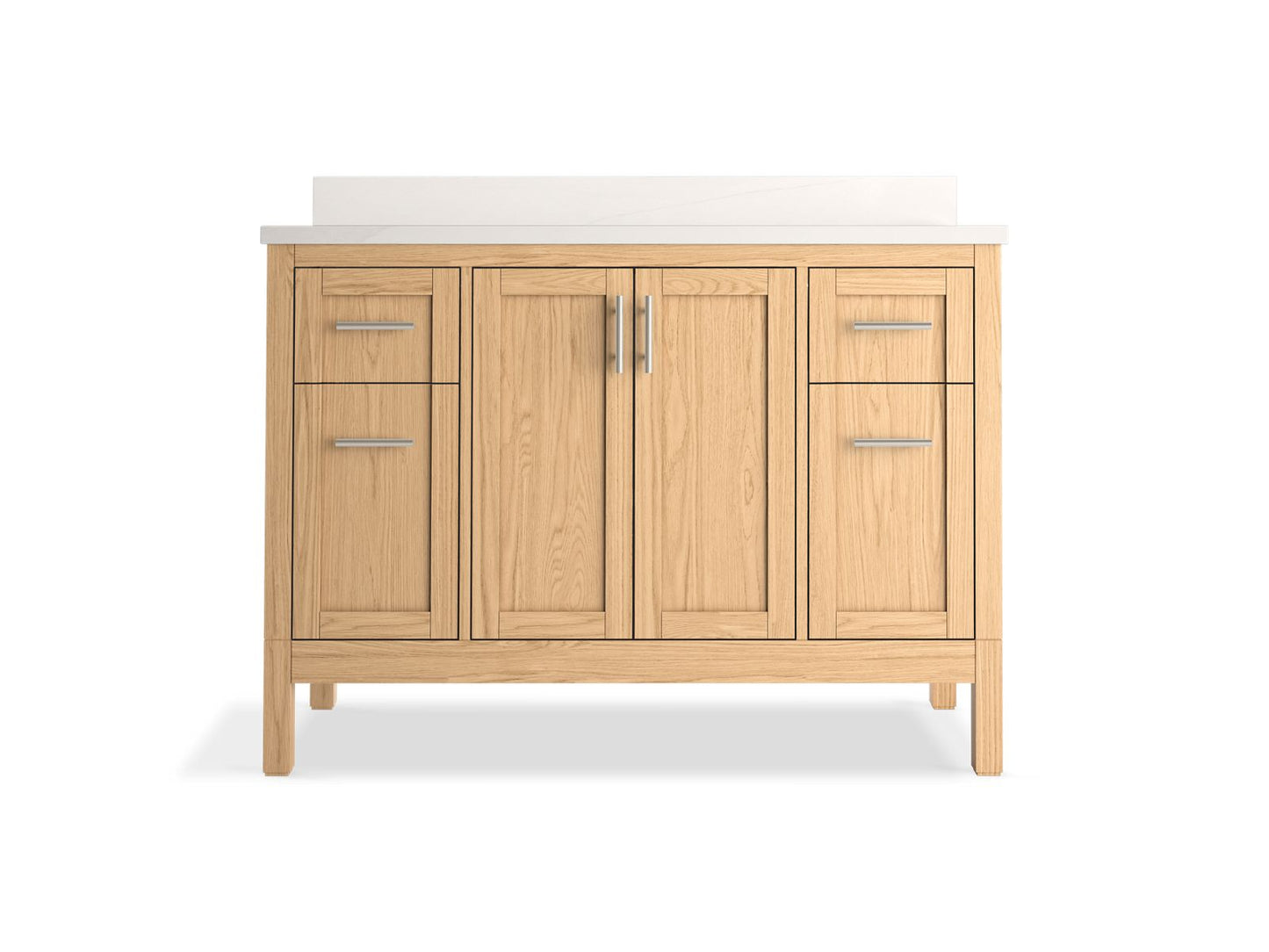 KOHLER K-39606-ASB Hadron 48" bathroom vanity cabinet with sink and quartz top