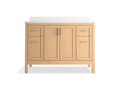 KOHLER K-39606-ASB Hadron 48" bathroom vanity cabinet with sink and quartz top