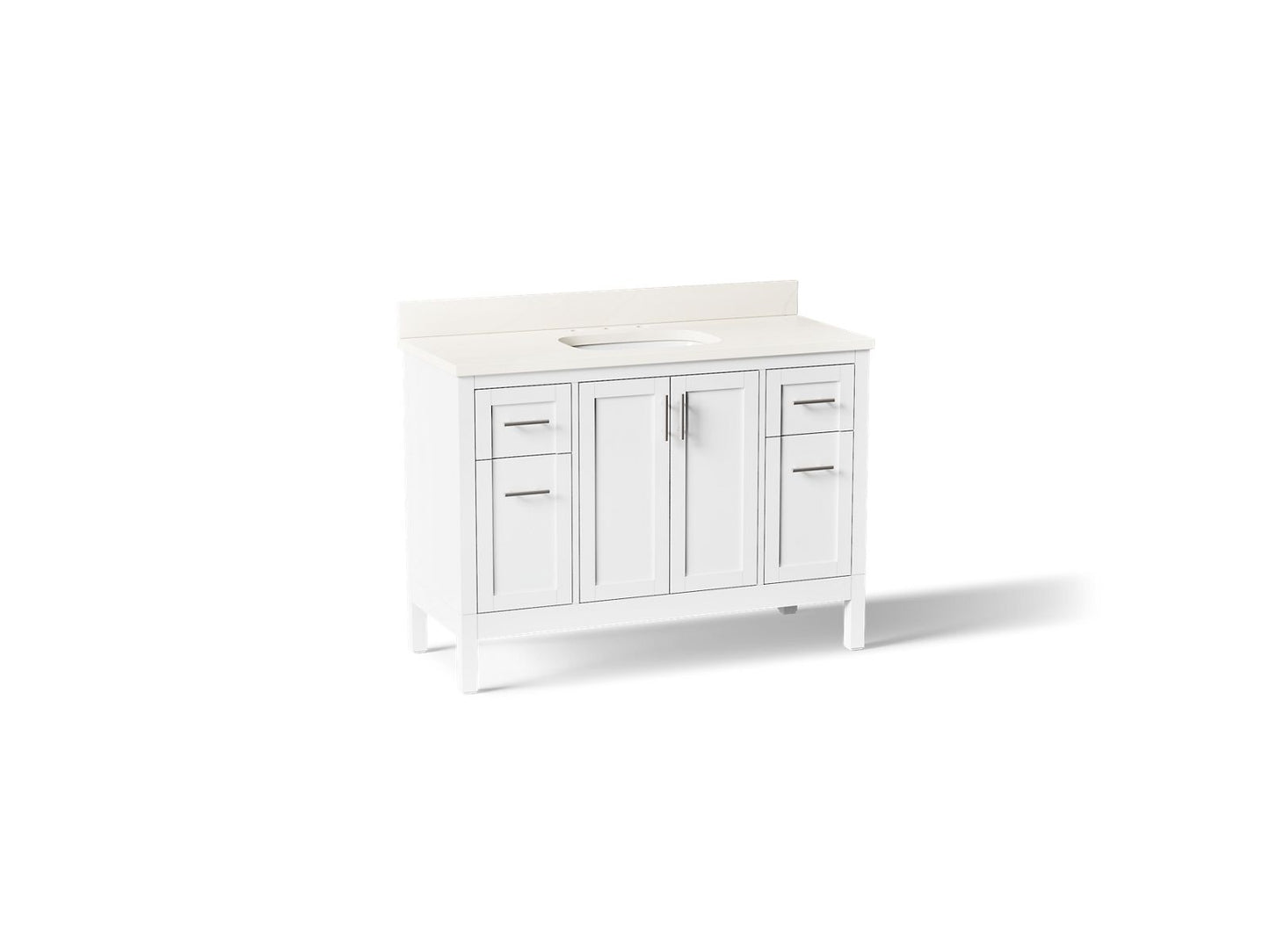 KOHLER K-39606-ASB Hadron 48" bathroom vanity cabinet with sink and quartz top