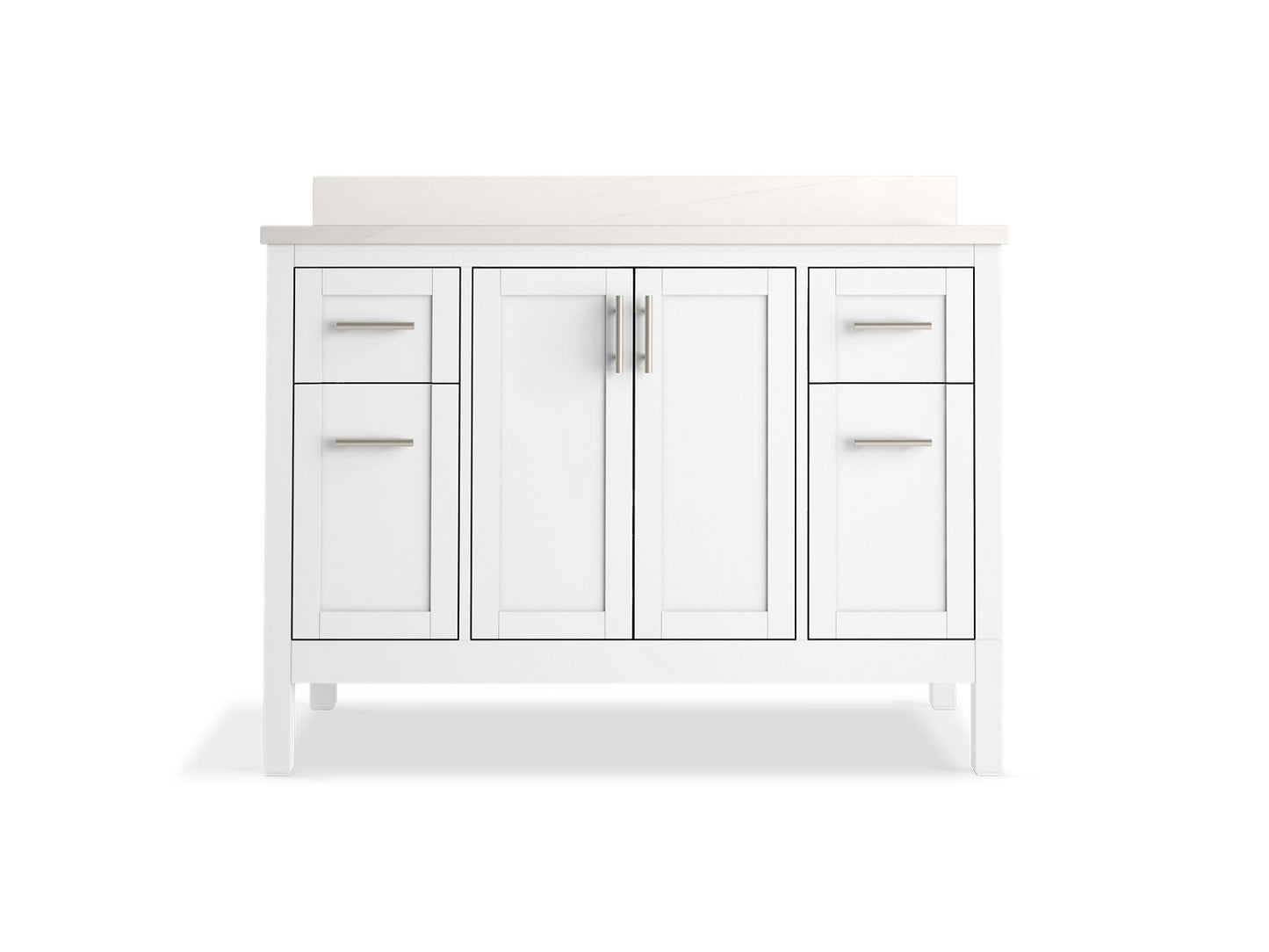 KOHLER K-39606-ASB Hadron 48" bathroom vanity cabinet with sink and quartz top