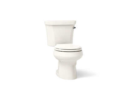 KOHLER K-3977-RA Wellworth Two-piece round-front 1.6 gpf toilet with tank cover locks