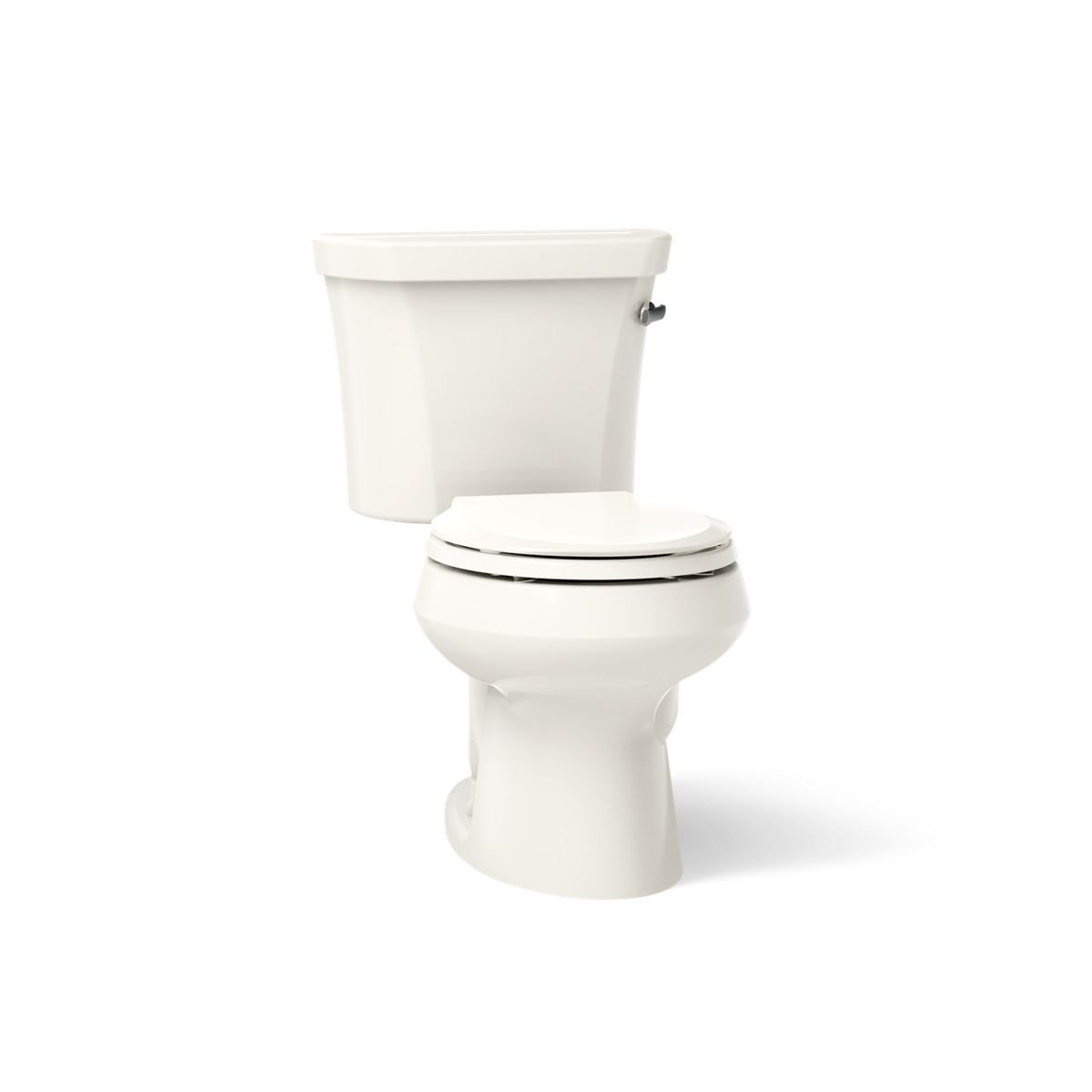 KOHLER K-3977-RA Wellworth Two-piece round-front 1.6 gpf toilet with tank cover locks