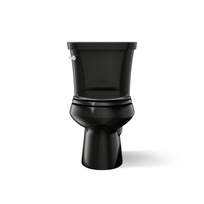 KOHLER K-3978 Wellworth Two-piece elongated 1.6 gpf toilet, black - view 2