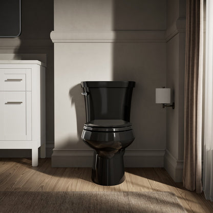 KOHLER K-3978 Wellworth Two-piece elongated 1.6 gpf toilet, black - view 5