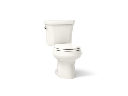 KOHLER K-3987 Wellworth Two-piece round-front dual-flush toilet, biscuit