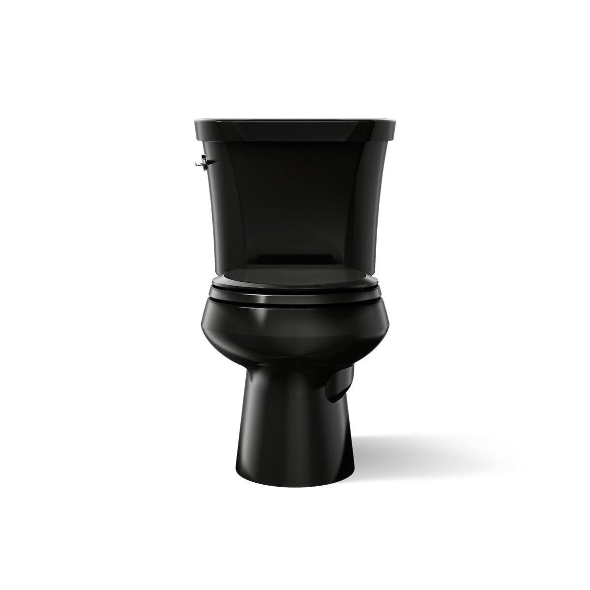 KOHLER K-3987 Wellworth Two-piece round-front dual-flush toilet, black - view 2