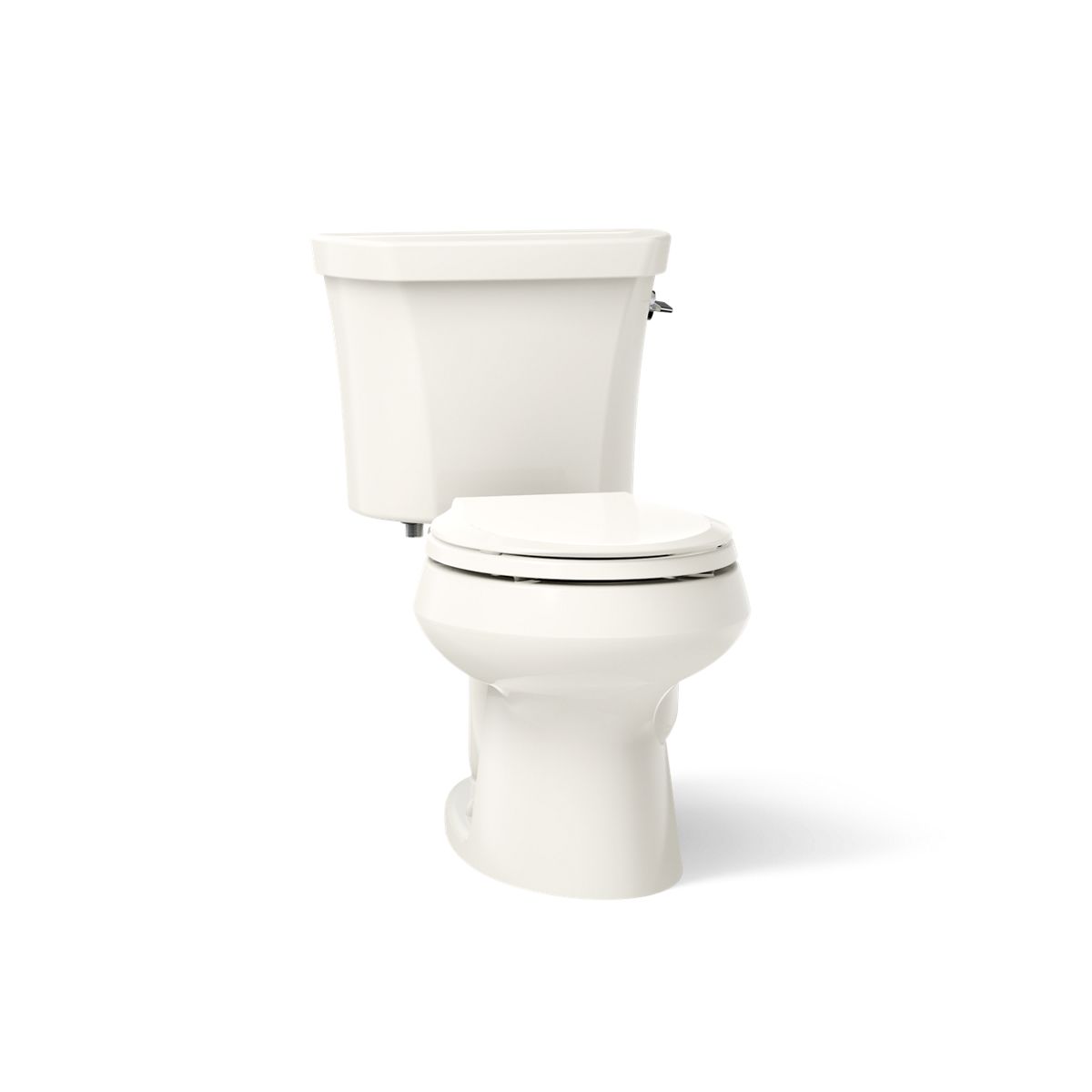 KOHLER K-3987-RA Wellworth Two-piece round-front dual-flush toilet with right-hand trip lever