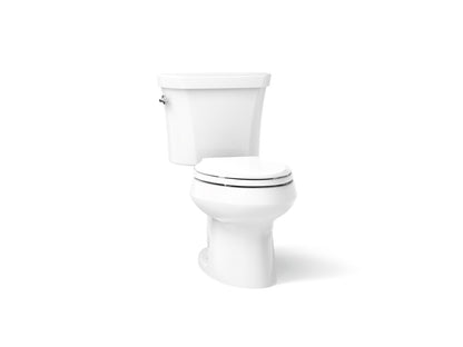 KOHLER K-3988-RA Wellworth Two-piece elongated dual-flush toilet with right-hand trip lever