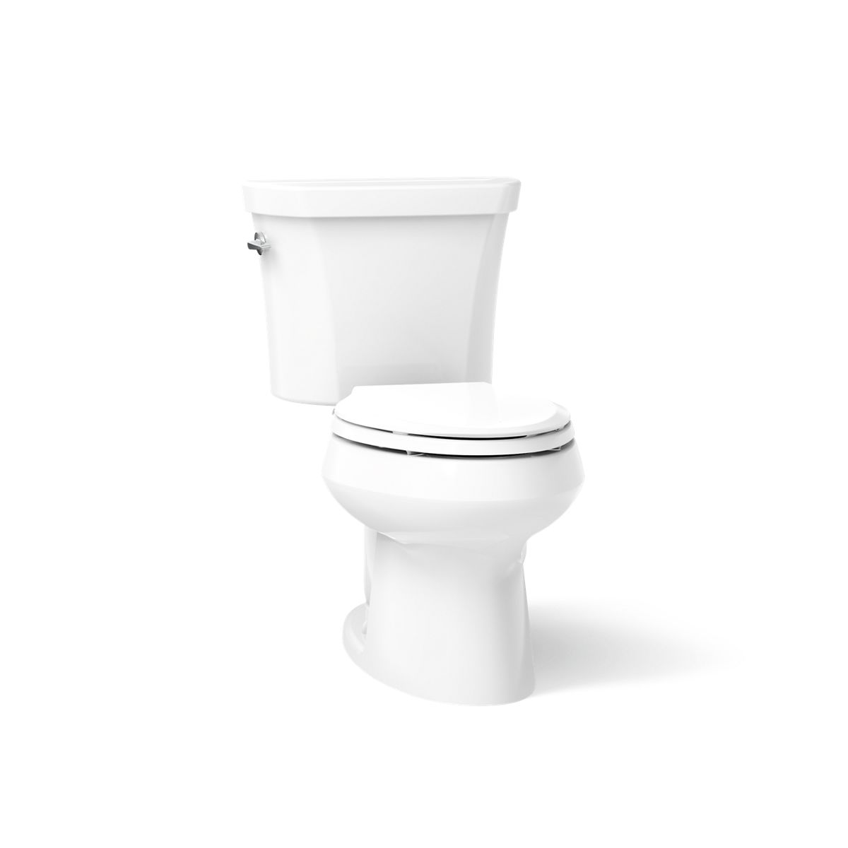 KOHLER K-3988-RA Wellworth Two-piece elongated dual-flush toilet with right-hand trip lever