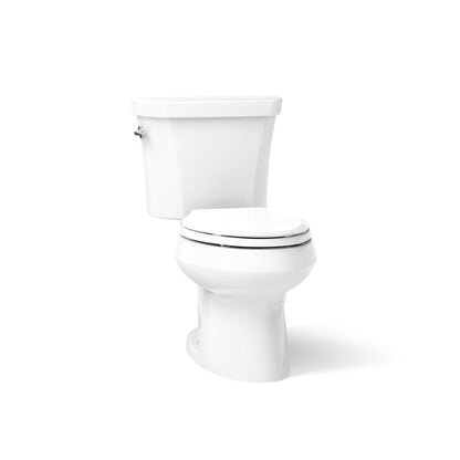 KOHLER K-3988-RA Wellworth Two-piece elongated dual-flush toilet with right-hand trip lever