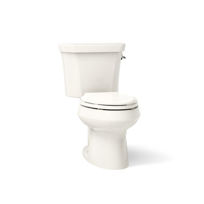 KOHLER K-3988-RA Wellworth Two-piece elongated dual-flush toilet with right-hand trip lever - Biscuit