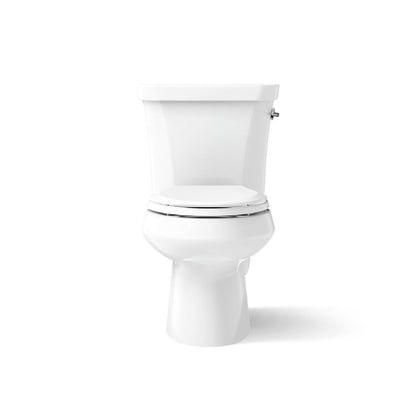 KOHLER K-3988-RA Wellworth Two-piece elongated dual-flush toilet with right-hand trip lever - White