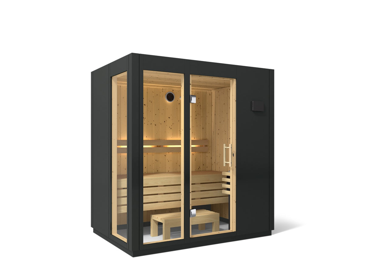 KOHLER K-39951-0FNC C1 Three-person indoor sauna, graphite grey