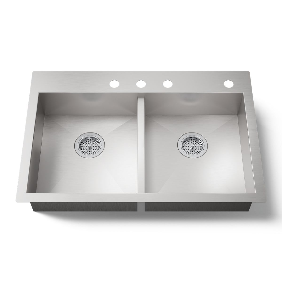KOHLER K-3996-4 Vault 33" top-/undermount double-bowl kitchen sink