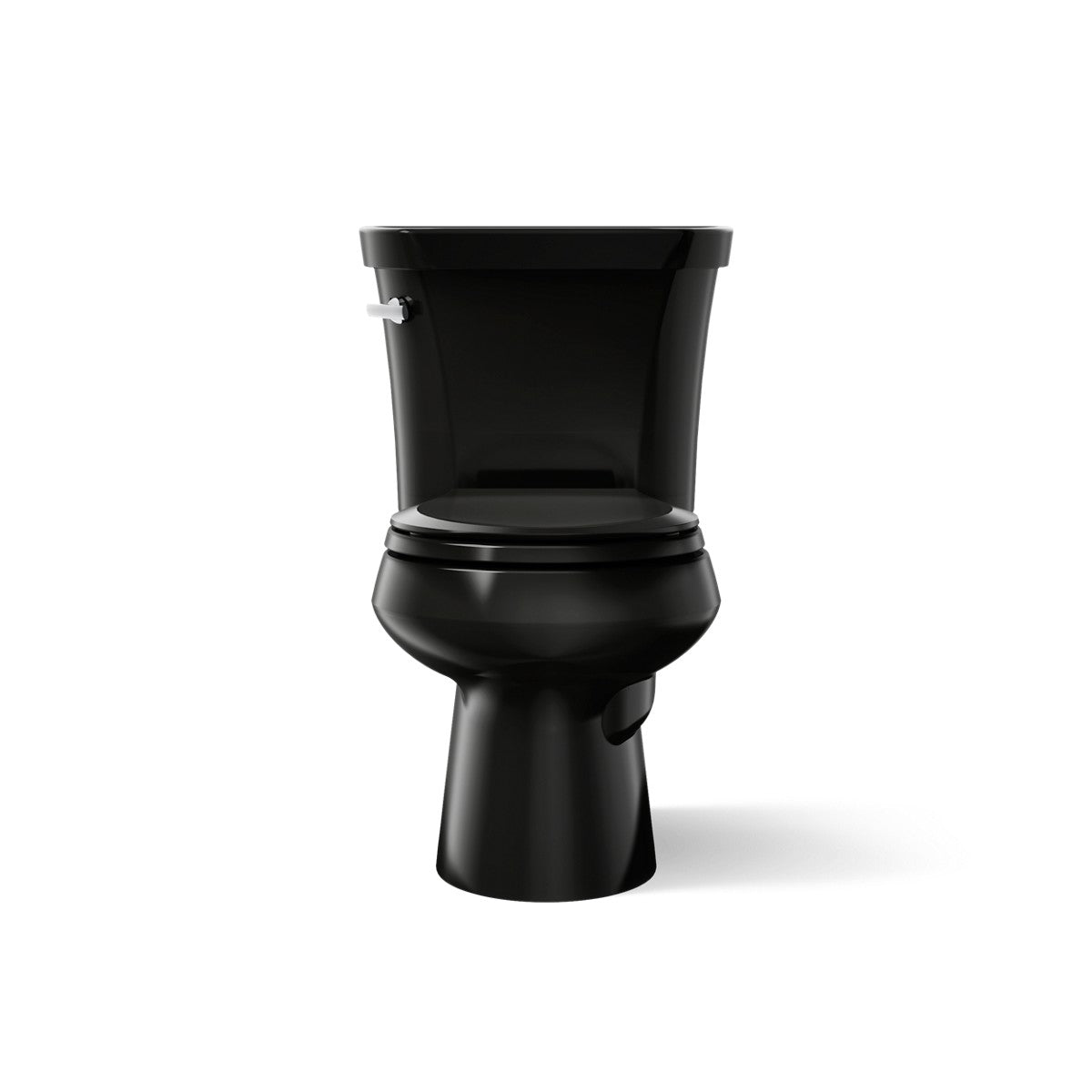 KOHLER K-3997-T Wellworth Two-piece round-front 1.28 gpf toilet with tank cover locks, black - view 2