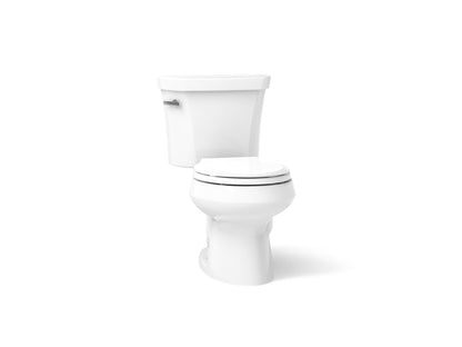 KOHLER K-3997-UT Wellworth Two-piece round-front 1.28 gpf toilet with tank cover locks and insulated tank