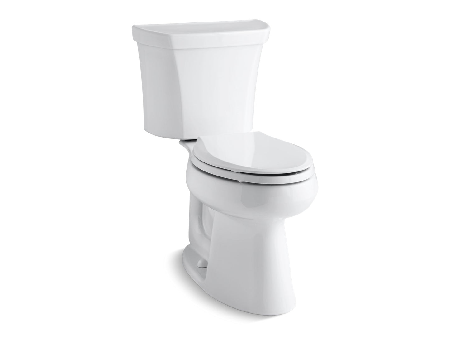 KOHLER K-3999-UR Highline ComForteeight Two-piece elongated 1.28 gpf chair height toilet with right-hand trip lever and...