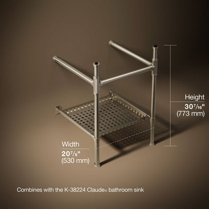 3/4 view of product with dimensions
