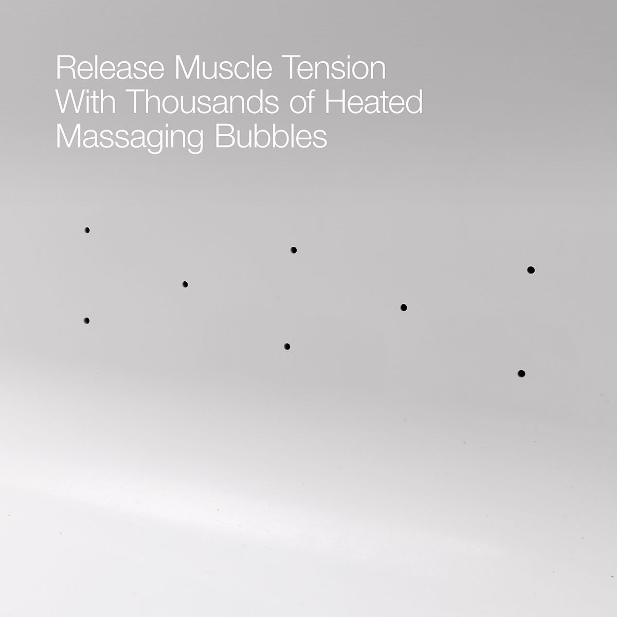 KOHLER K-40222-GH Ceric 60" x 29" Freestanding Heated BubbleMassage™ Air Bath, White - Detail image of a product feature