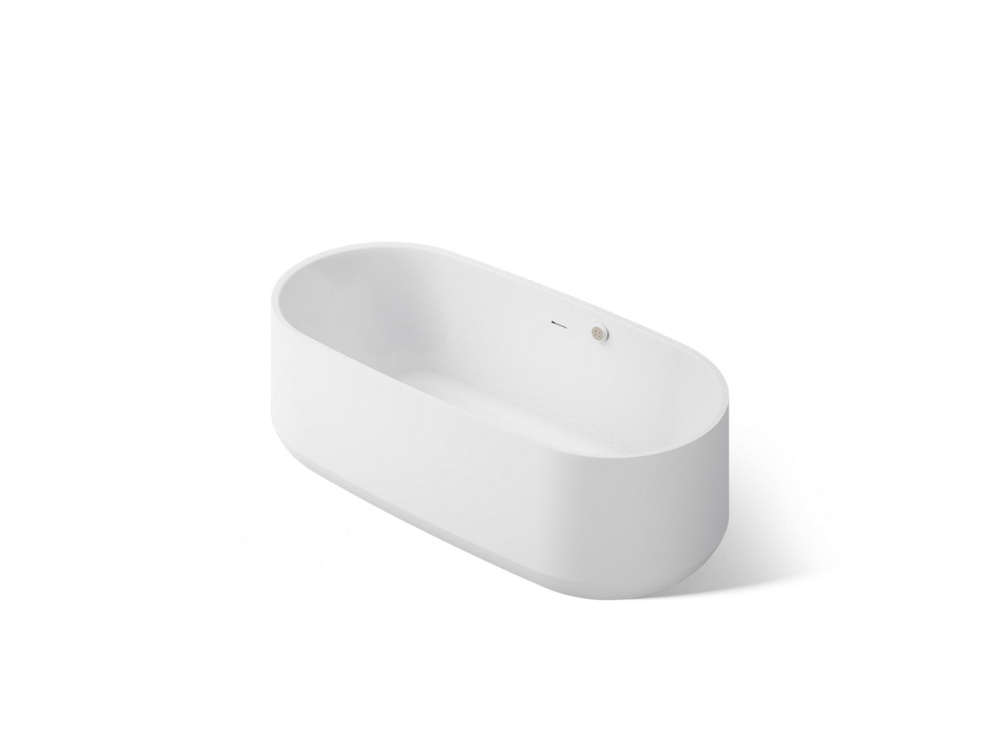 KOHLER K-40223-GH Ceric 65-1/4" x 31-5/16" Freestanding Heated BubbleMassage™ Air Bath, White - 3/4 view of product