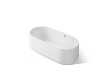 KOHLER K-40223-GH Ceric 65-1/4" x 31-5/16" Freestanding Heated BubbleMassage™ Air Bath, White - 3/4 view of product
