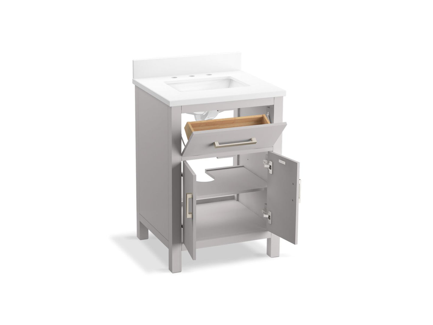 KOHLER K-40637-BD1 Kresla 24" bathroom vanity cabinet with sink and quartz top
