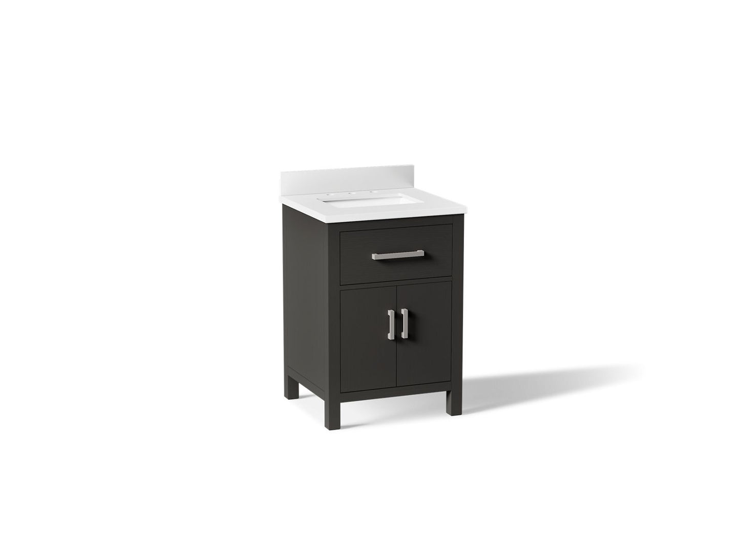 KOHLER K-40637-BD1 Kresla 24" bathroom vanity cabinet with sink and quartz top