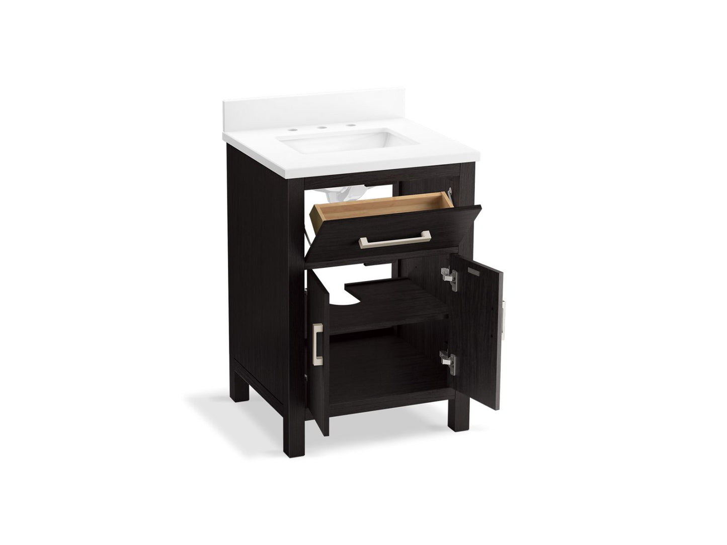 KOHLER K-40637-BD1 Kresla 24" bathroom vanity cabinet with sink and quartz top