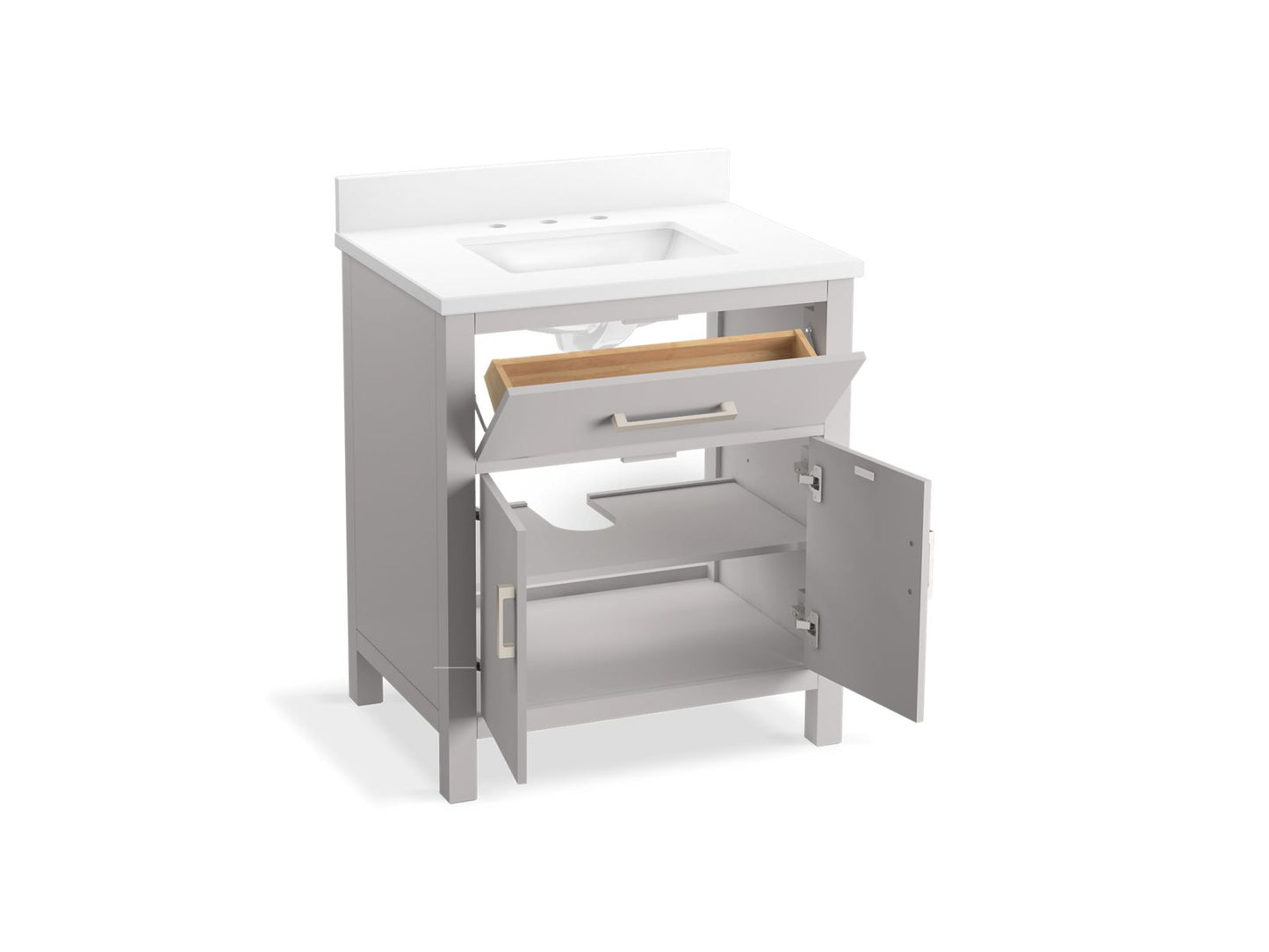 KOHLER K-40638-BD1 Kresla 30" bathroom vanity cabinet with sink and quartz top
