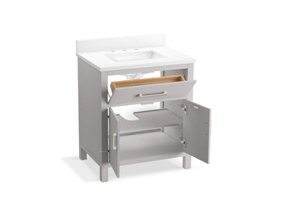 KOHLER K-40638-BD1 Kresla 30" bathroom vanity cabinet with sink and quartz top