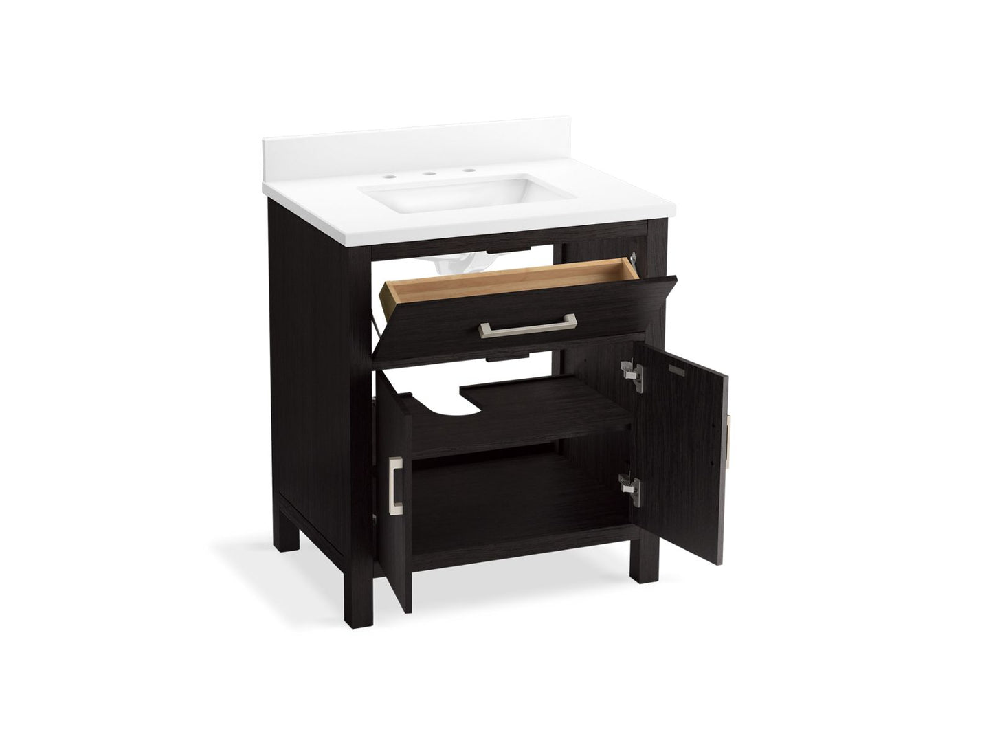KOHLER K-40638-BD1 Kresla 30" bathroom vanity cabinet with sink and quartz top