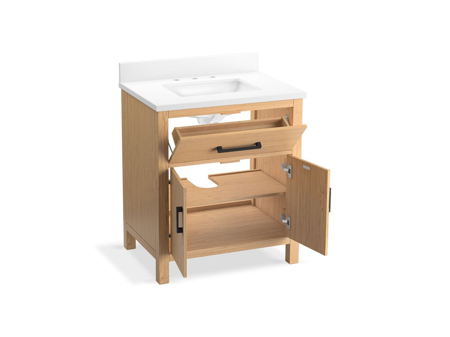KOHLER K-40638-BD1 Kresla 30" bathroom vanity cabinet with sink and quartz top
