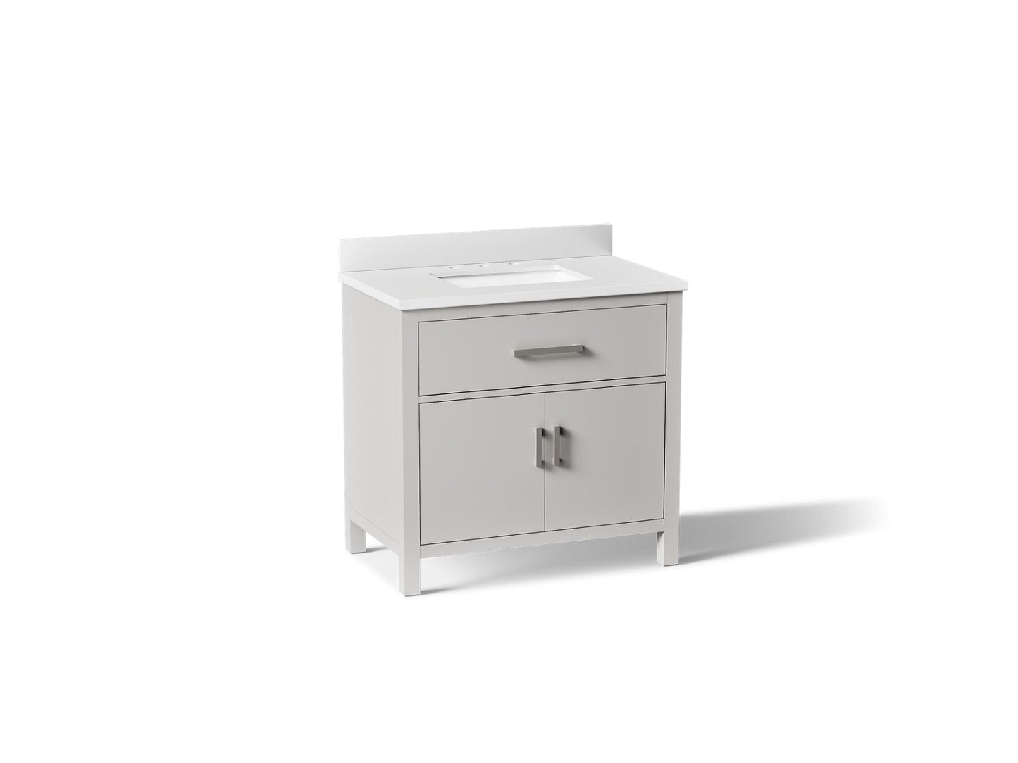 KOHLER K-40639-BD1 Kresla 36" bathroom vanity cabinet with sink and quartz top