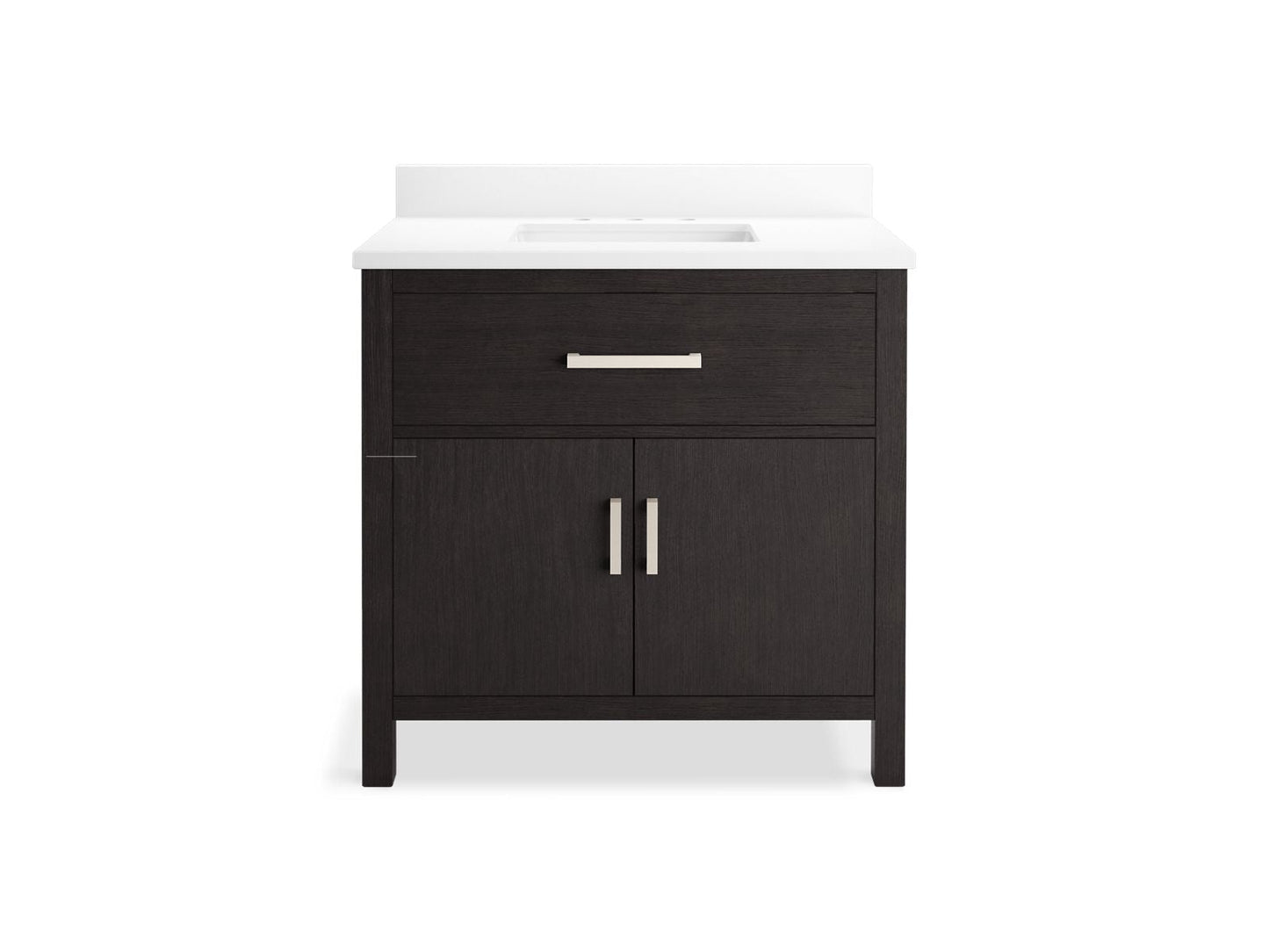 KOHLER K-40639-BD1 Kresla 36" bathroom vanity cabinet with sink and quartz top