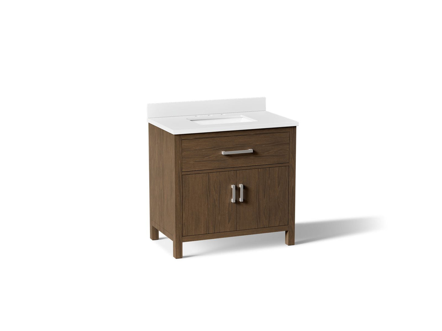 KOHLER K-40639-BD1 Kresla 36" bathroom vanity cabinet with sink and quartz top